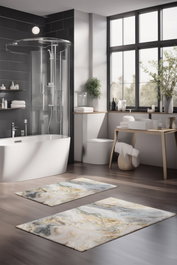 Mijölnir Juego de 2 alfombrillas de baño CT-5019 Multicolor
